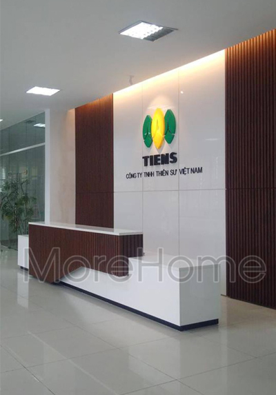  Thi công quầy lễ tân công ty Thiên Sư Việt Nam