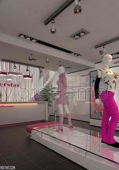 Thi công shop thời trang hiện đại tại 193 Phố Huế