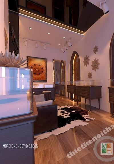 Thi công nội thất showroom Đá Phong Thủy An Thiên